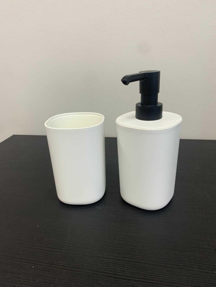 Plastic Toothbrush Holder and Soap Dispenser