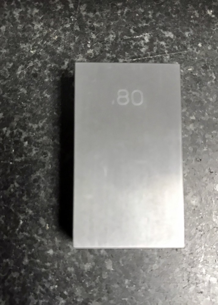 .8000 CARBIDE  Gage Block Grade 2 Rectangular SOLID CARBIDE NO CHIPS