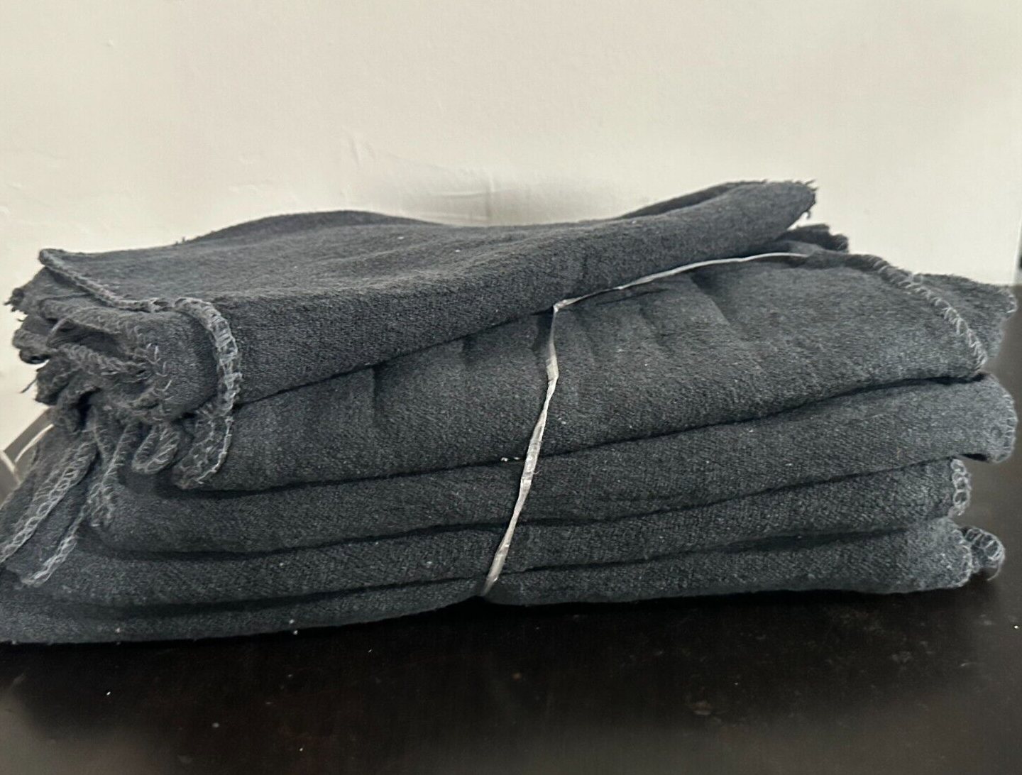 500 PIECES NEW BLACK INDUSTRIAL SHOP RAGS CLEANING TOWELS 13X14 inches