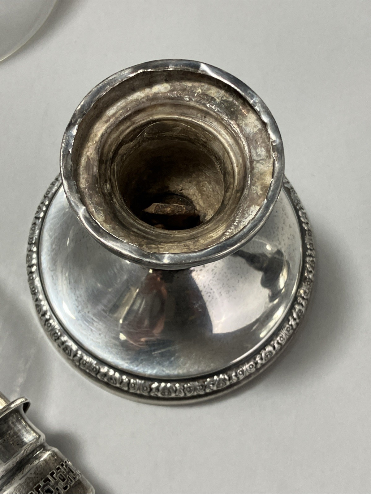 International Silver Prelude-Plain “Sterling Hollowware” Weighted Hurricane Lot