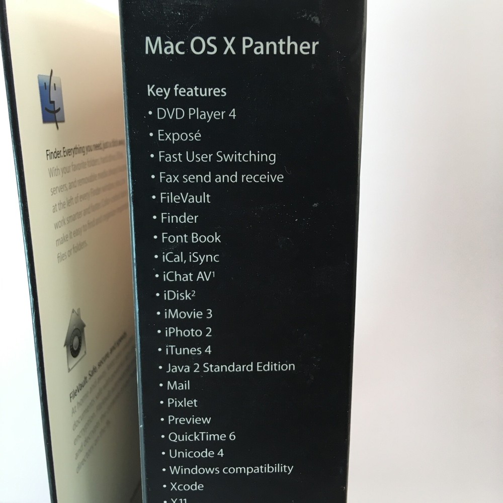 Vtg Apple Macintosh OS X 10.3 Panther Computer Software Mac COMPLETE BOX SET