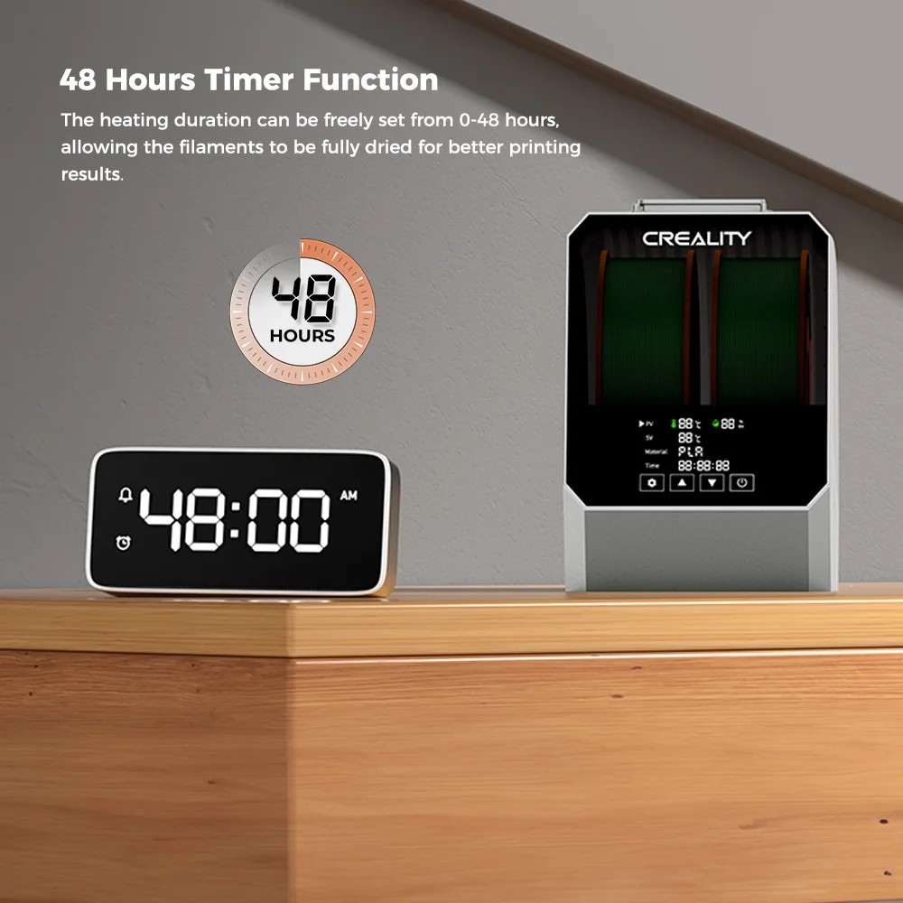 [2-Pack] Creality Space Pi Filament Dryer Box For 2 Spools Double