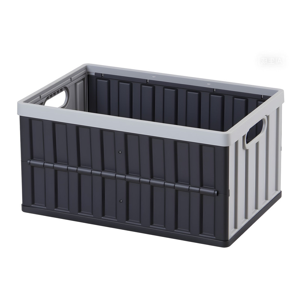 65L Collapsible Storage Bins w/ Lids 3 Pack Stackable Folding Crates Handles