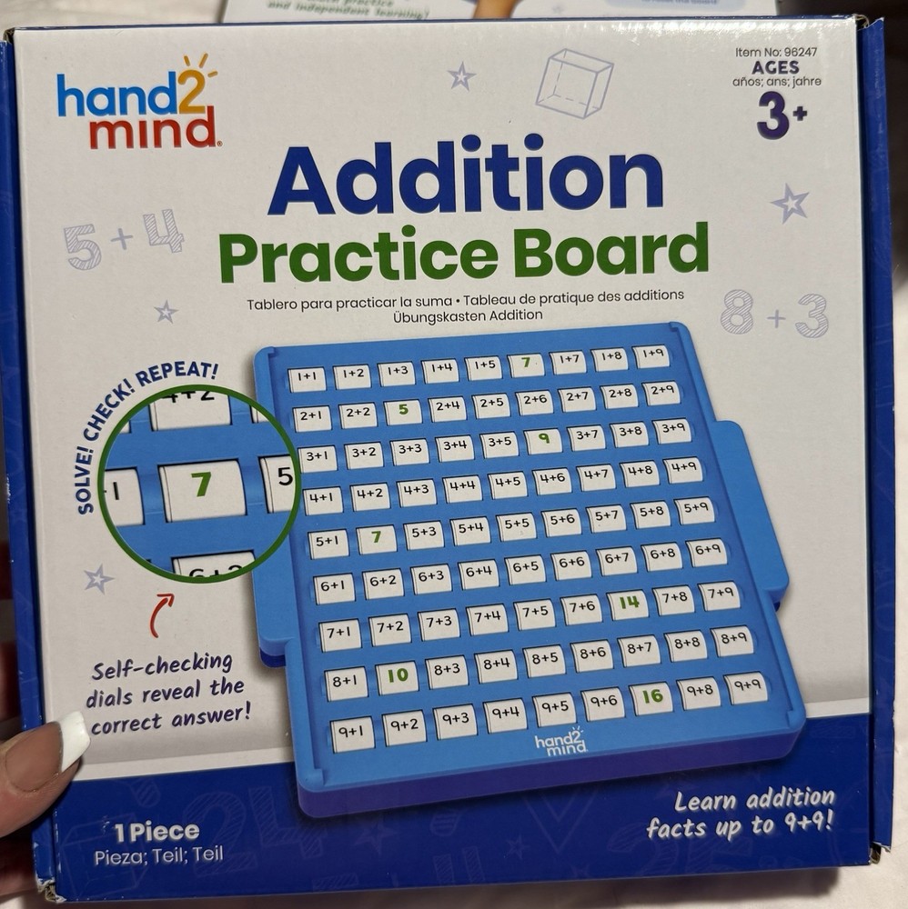 Hand 2 Mind Pre K Educational Addition Learning Practice Game
