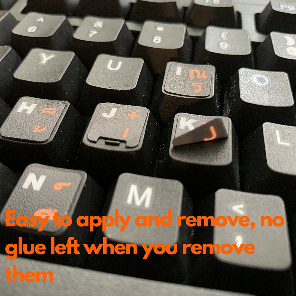 2 PCS Thai keyboard stickers Waterproof Replacement Computer Laptop Keyboard