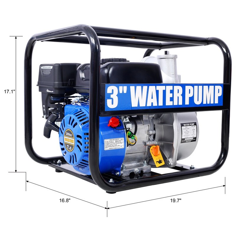209cc 7HP 4-Stroke OHV 3in Gas Powered Semi Trash Water Pump