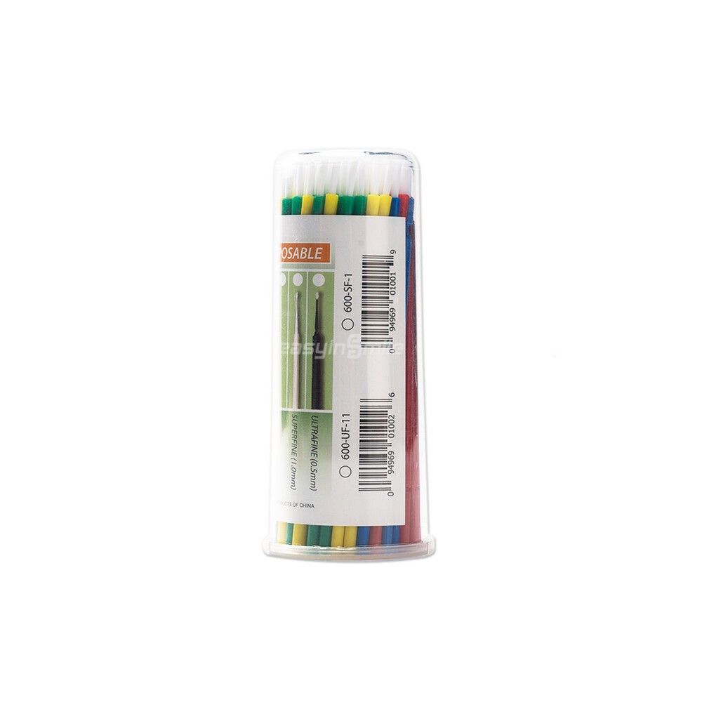 100Pcs Dental Disposable Micro Brush Bendable Applicator Eyelash Microbrush Tips