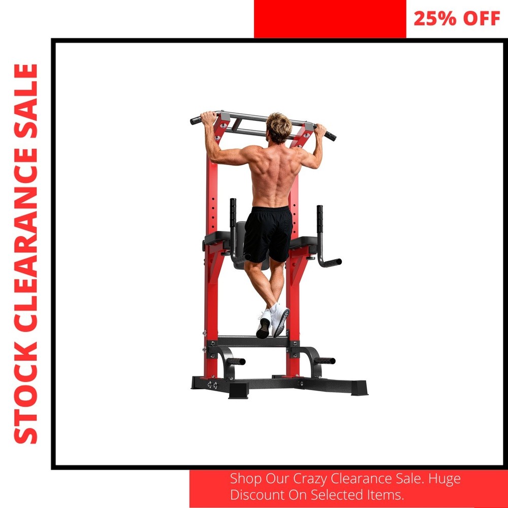 Adjustable Pull Up Station Power Tower Home Gym