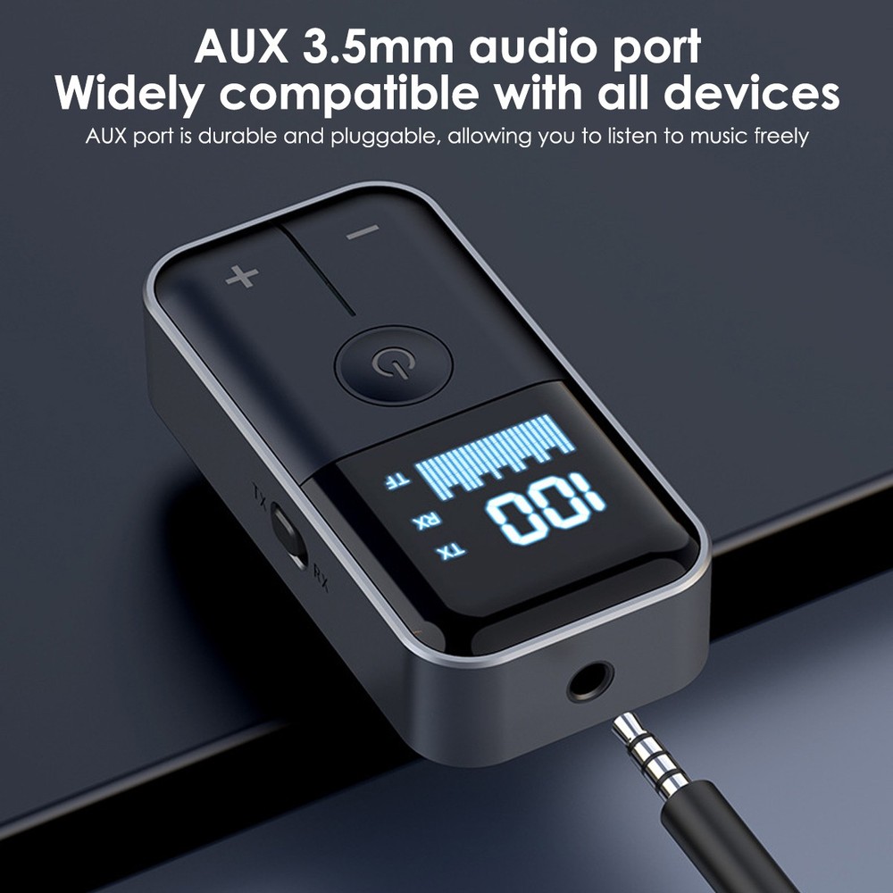 Bluetooth5.4 Audio Adapter Wireless Receiver Transmitter MP3 Player 3.5mm Aux A+