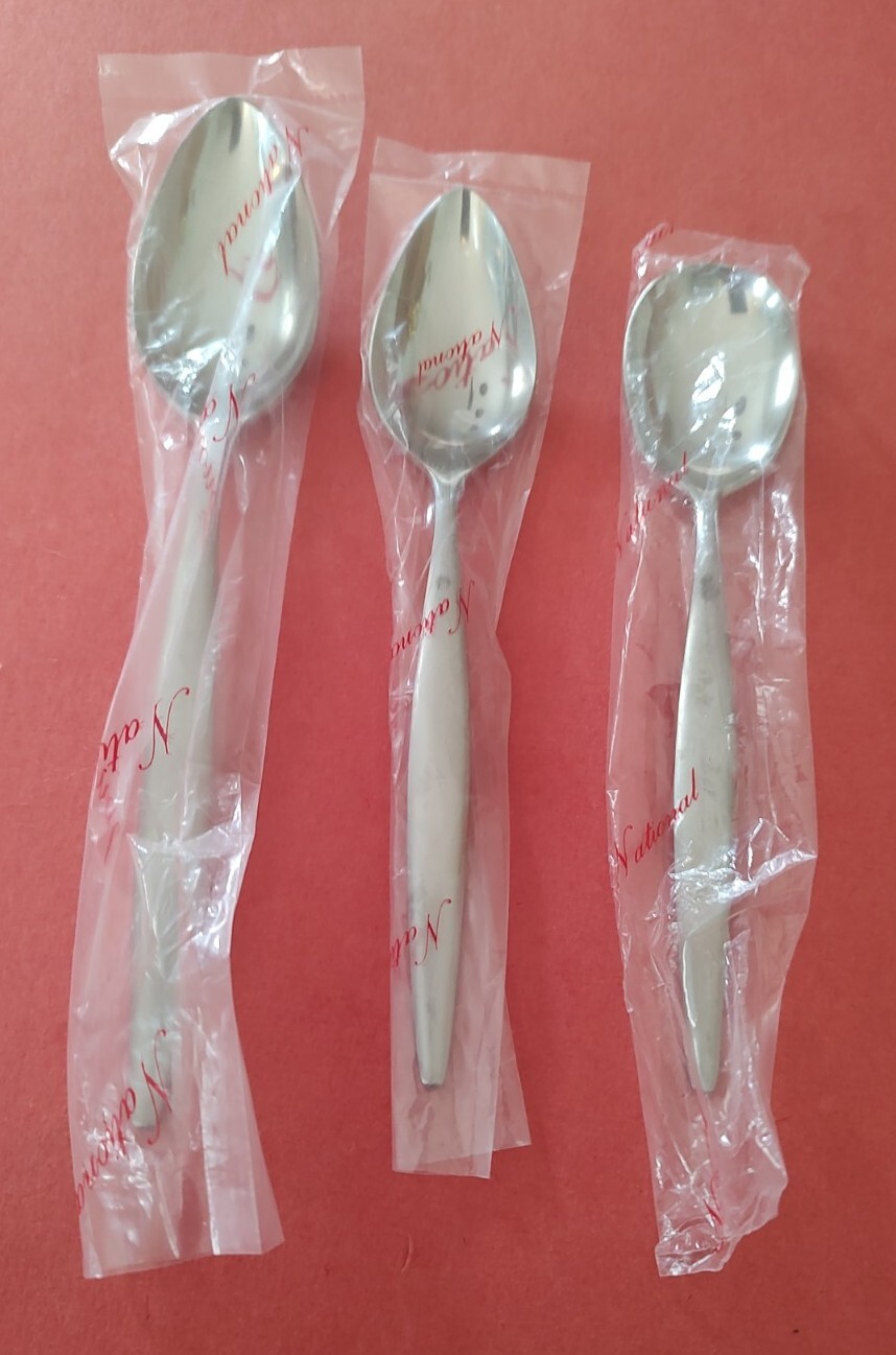 Nasco BELISA Stainless Soup Spoons Teaspoons Japan NOS UNUSED