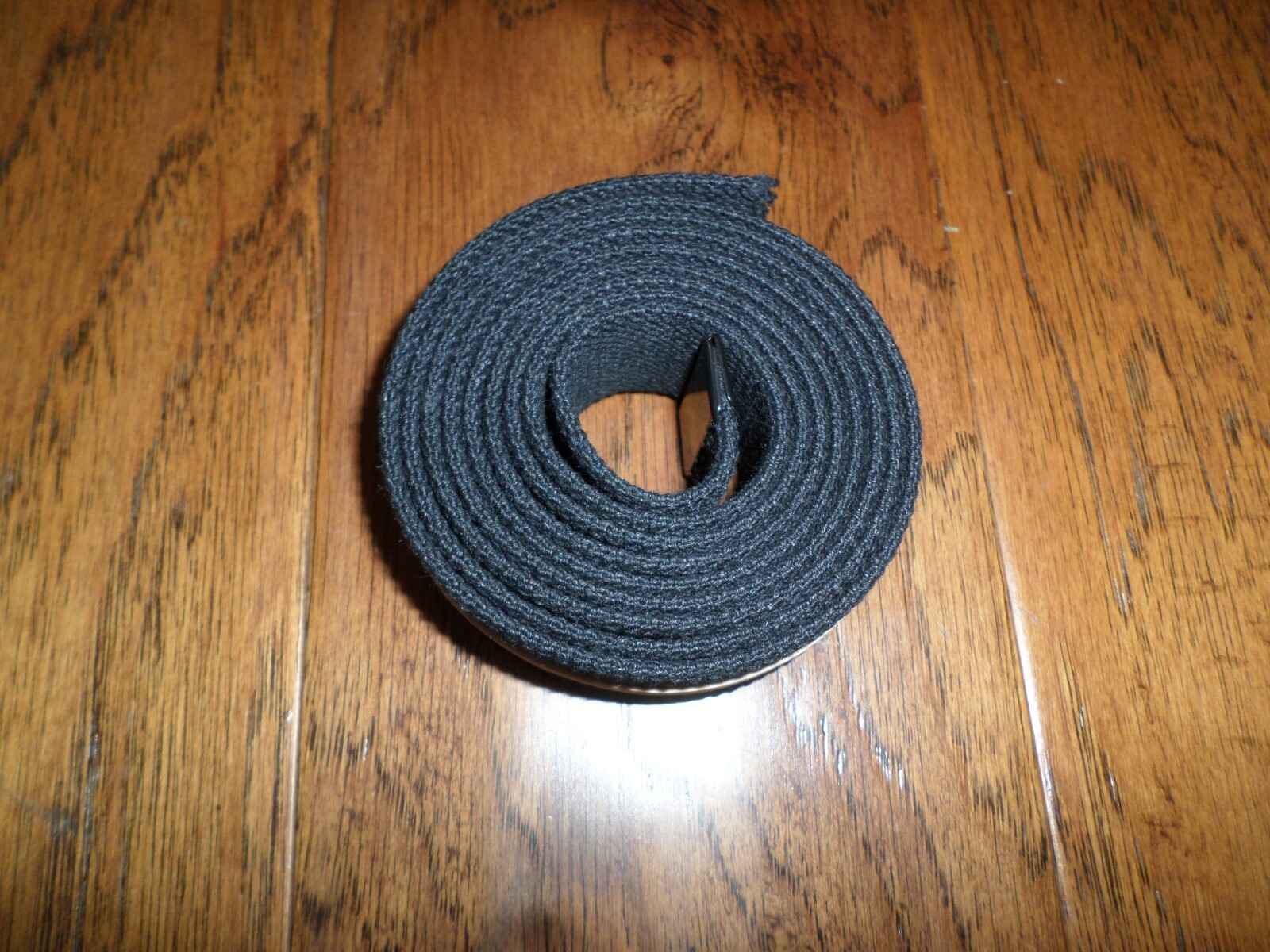 U.S MILITARY ARMY ISSUE BLACK WEB BELT BLACK TIP TROUSER BELT ONLY NO BUCKLE 60"