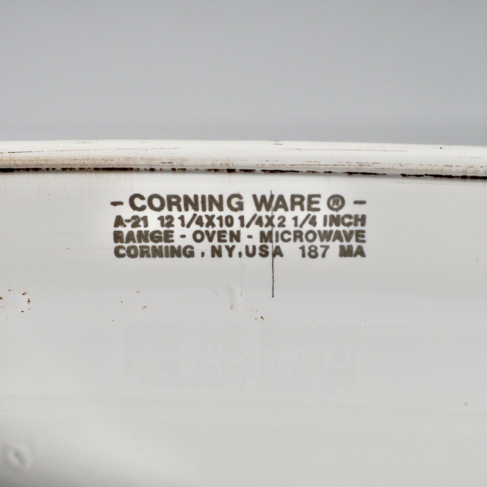 Vintage CorningWare Shadow Iris A-21 Open Roaster Lasagna Baking Dish Pan