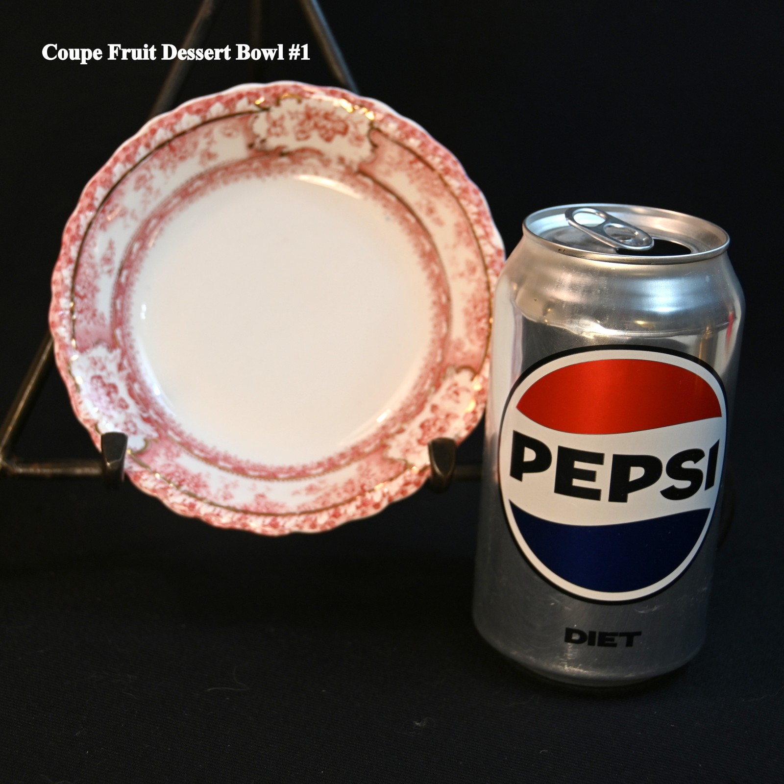 Wedgwood 5 Fruit Dessert Bowls Coupe Phoebe Pink wGold Accents England 1900-1906