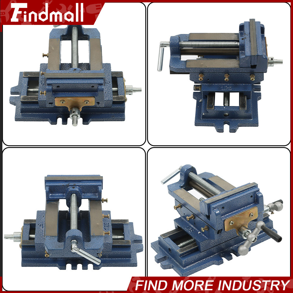 For Cross Slide Vise Drill Press Metal Milling 2 Way Heavy Duty Clamp Machine 5"