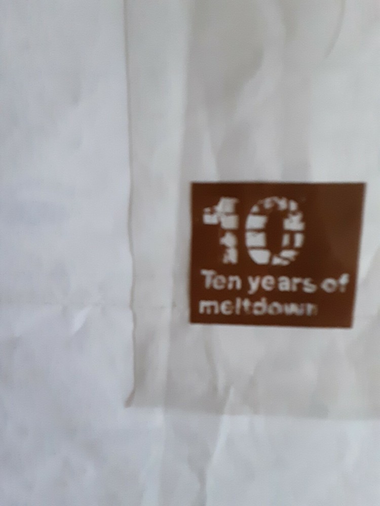 Exceptionally rare 2012 David Bowie original Meltdown window sticker.  40 x 57cm