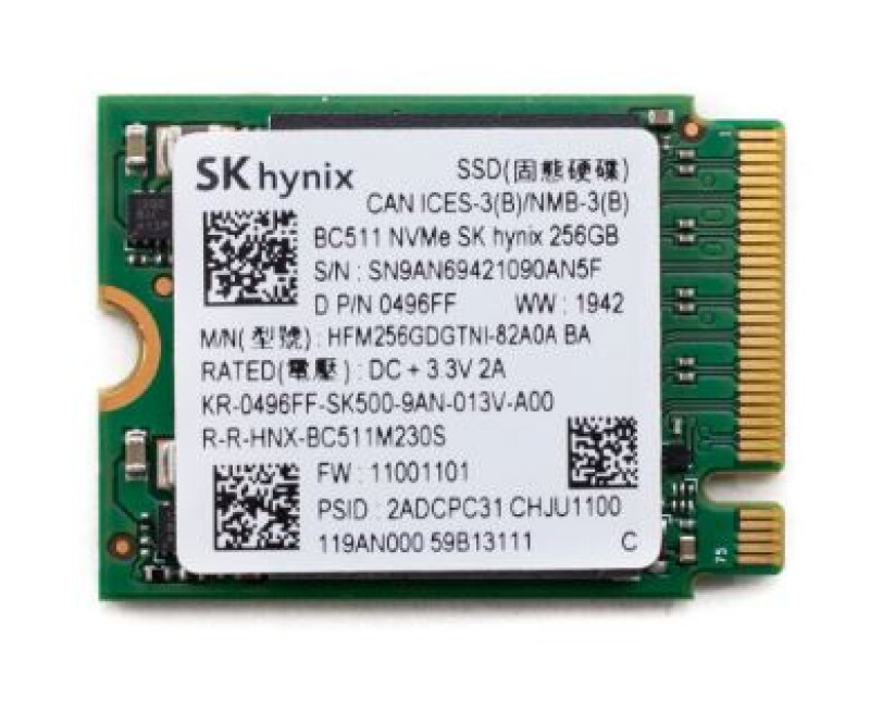 WR90F - SSD Module, 256GB, P34, 30S3, BC511