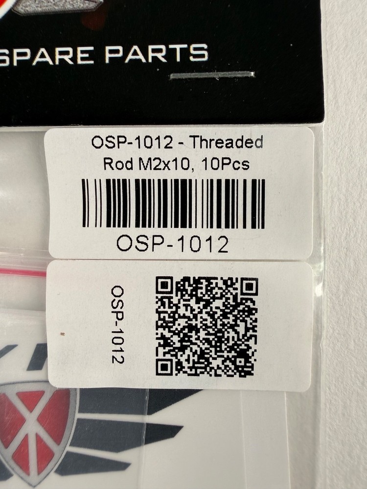 OXY HELI OXY 3 THREADED ROD M2x10 10PC OSP-1012