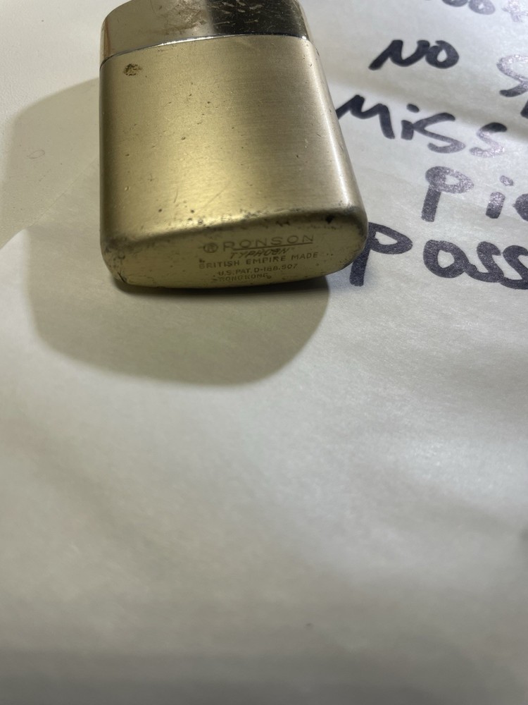 2 Vintage Ronson Typhoon Cigarette Lighter Untested Not Working