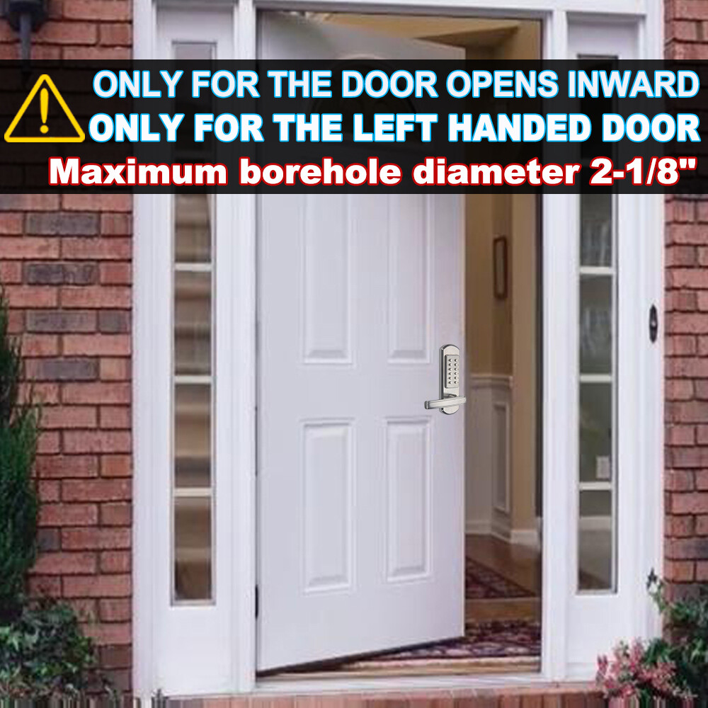 Door Lock Keyless Digital Code Keypad Mechanical Entry All-Weather Not Deadbolt