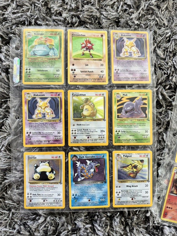Binder Full 117 Pokemon Cards WOTC Vintage HOLO/ Rev Collection Lot Charizard