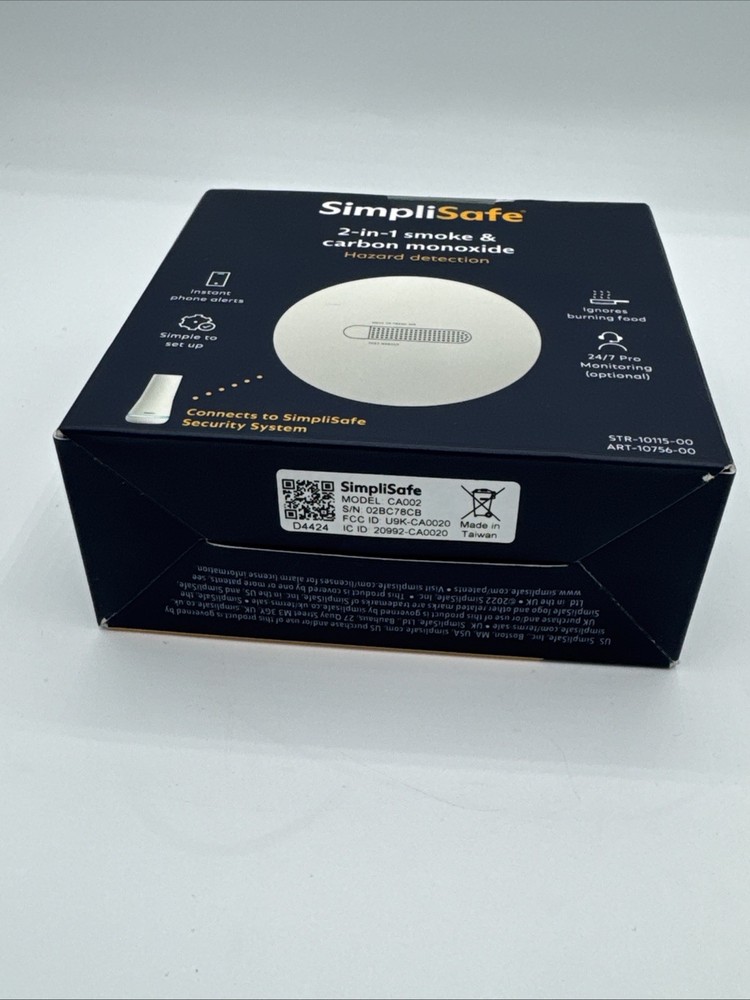 SimpliSafe Smoke & Carbon Monoxide Detector White CA002