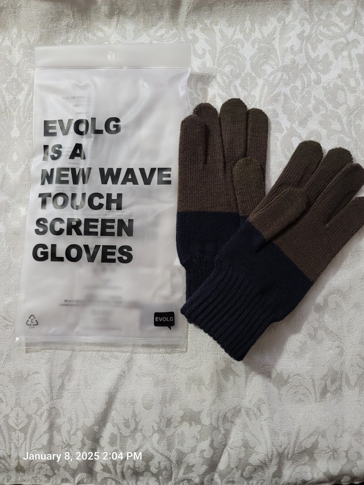 EVOLG Gloves , Charcol & Gray, New Wave Touch Screen Gloves