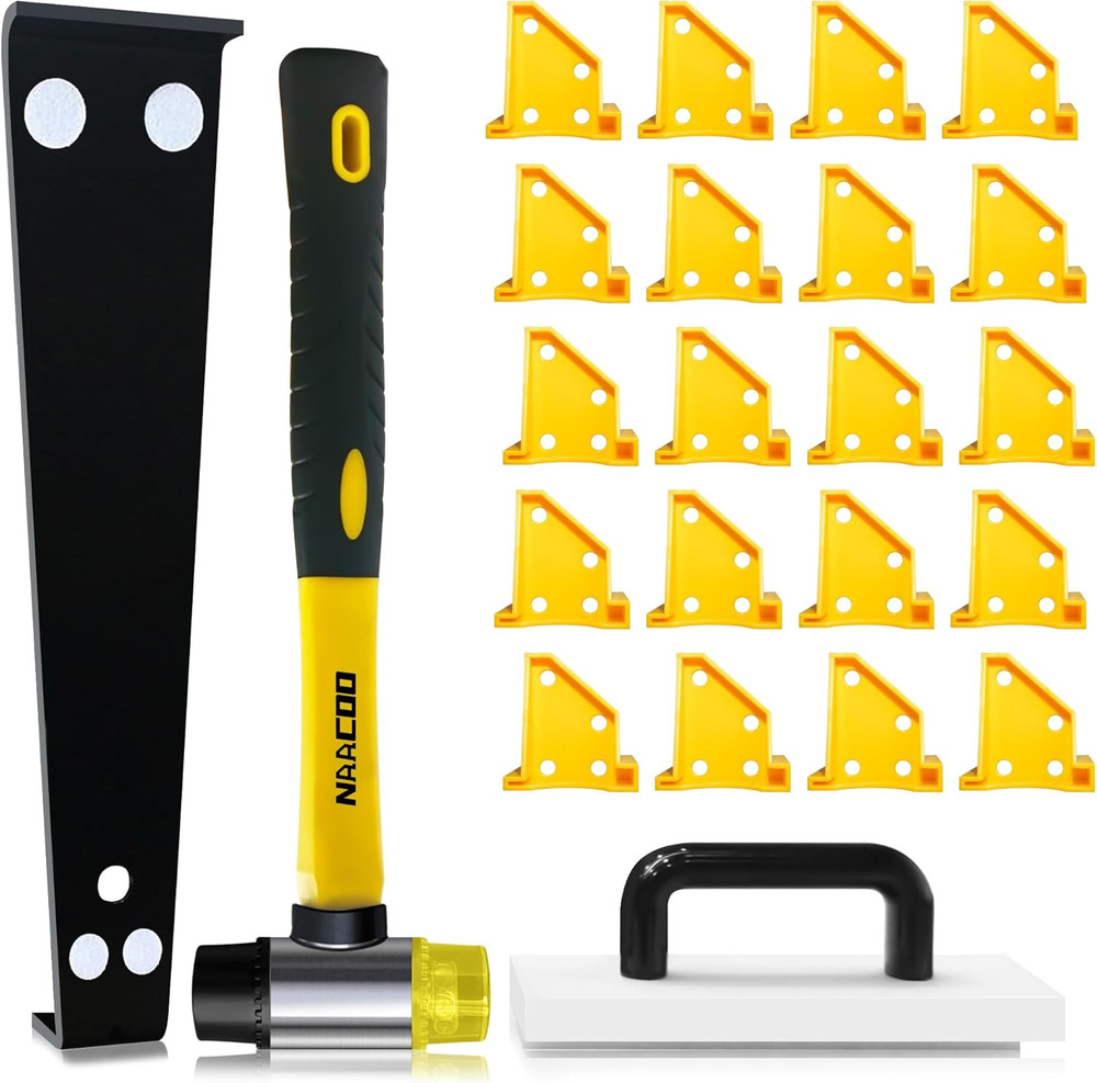 Laminate Flooring Installation Kit Tapping Block Pull Bar Spacers Mallet Tools