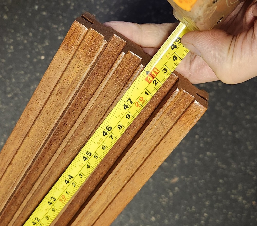 Acoustic sound diffusers Solid Mahogany 48" x 4" x 1"