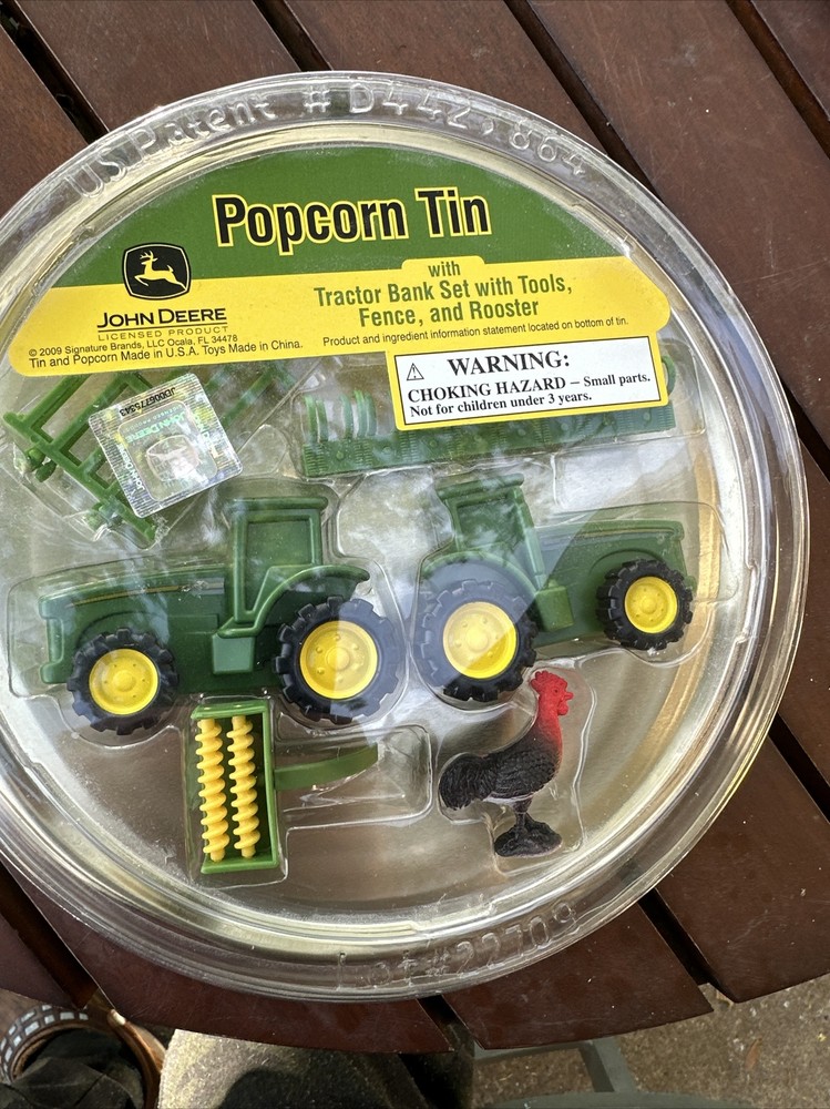 Pop Corn Tin 2009 Top Only John Deere Tractor Bank Set