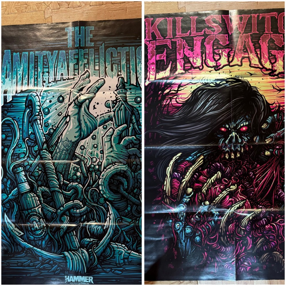 Killswitch Engage 2-Sided Original Poster 30x22 RARE