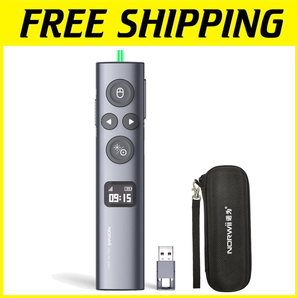 Wireless Presentation Clicker with Digital Pointer