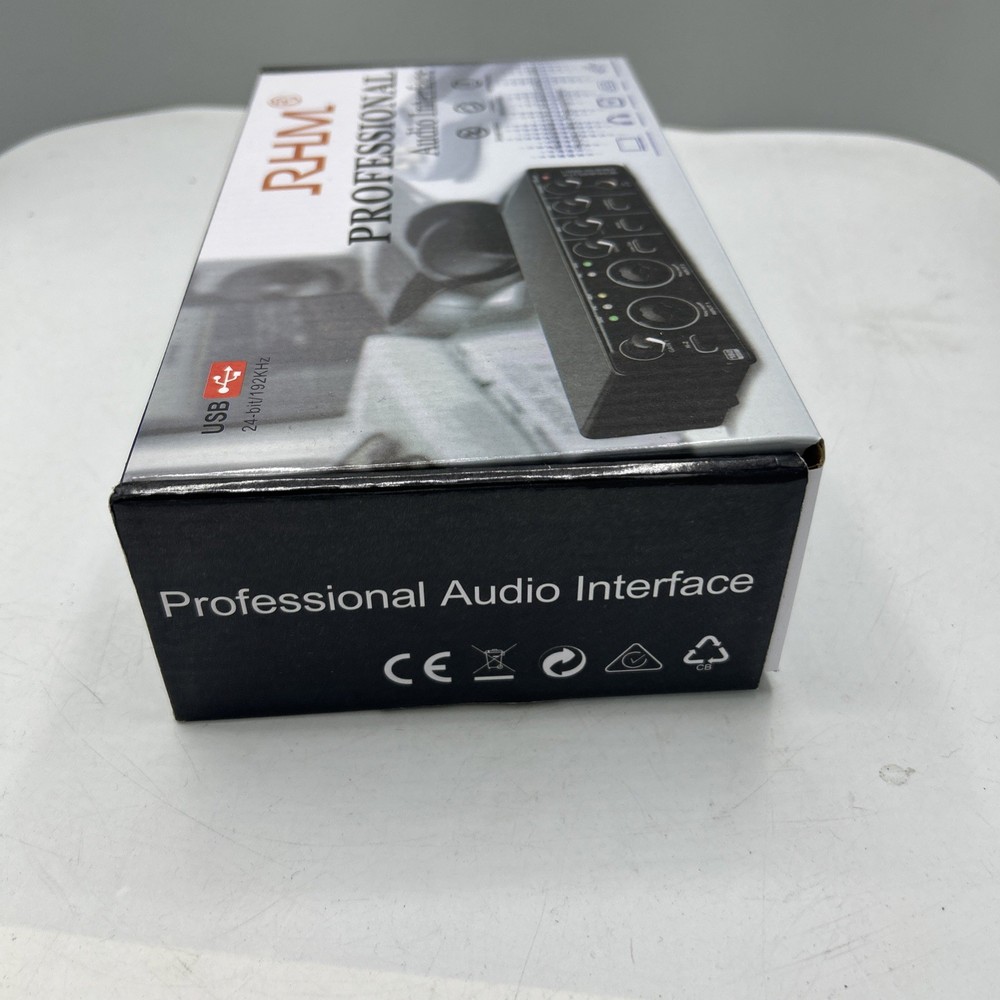 Audio Interface RHM 2 In 2 Out USB Audio Interface with 48V Phantom Power