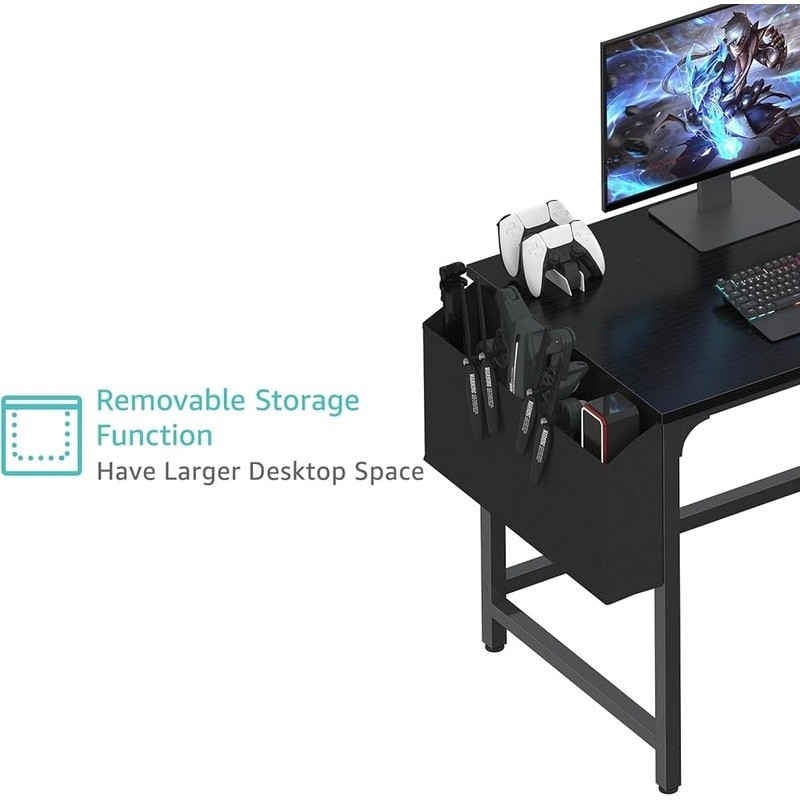 Compact Computer Desk W/ Storage Shelves & Sturdy Structure Home Office New