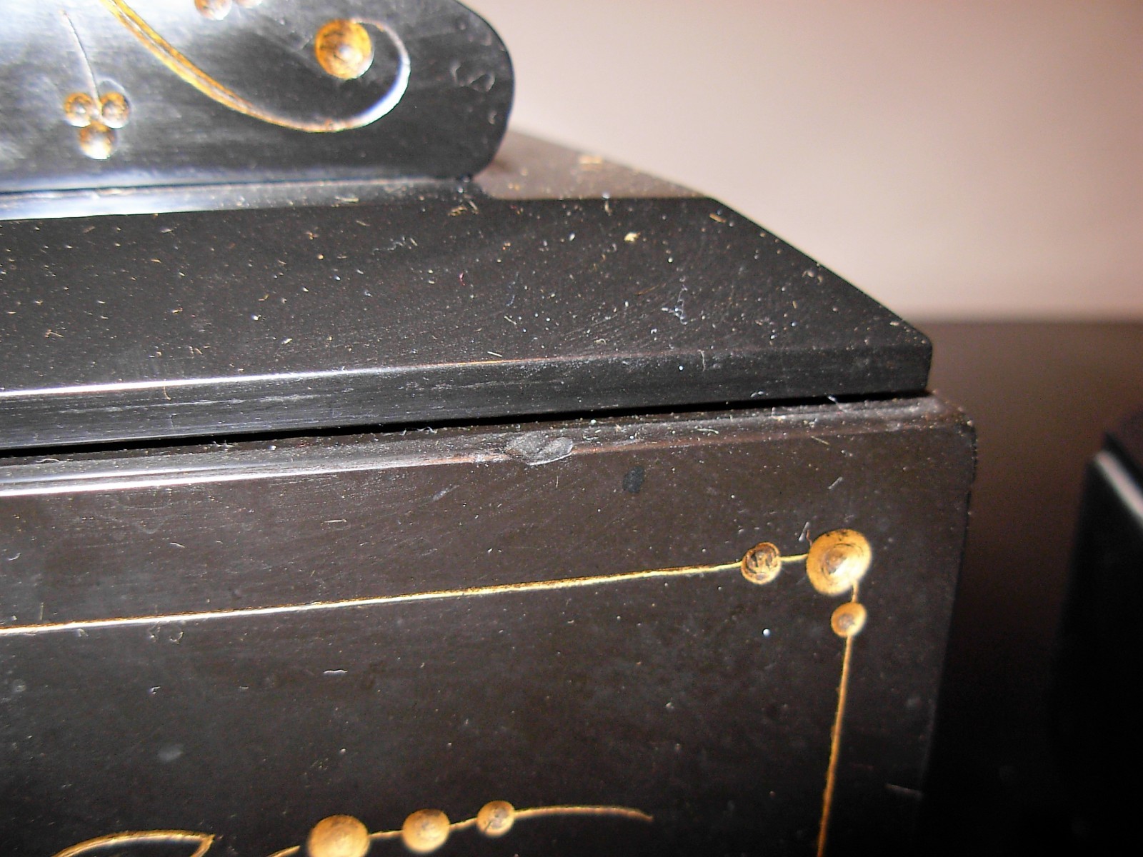 Antique European Black Slate Mantle Clock with Matching Garnitures