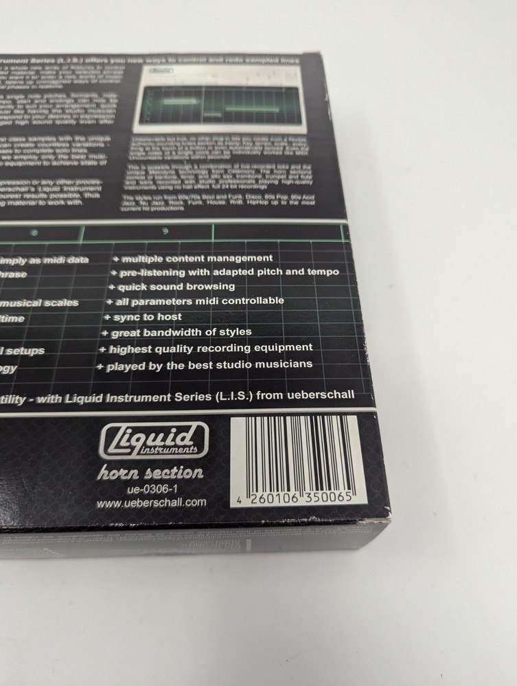 Ueberschall Horn Section Liquid Instruments Series Sample Lines Beats Library CD