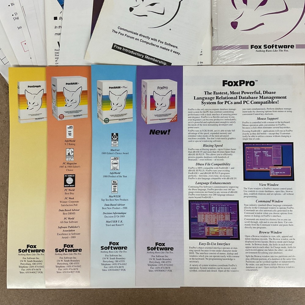 Fox Software FoxPro Demonstration Package Vintage Computing
