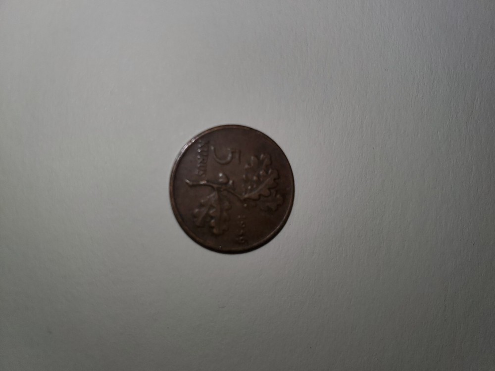 1956 Turkey 5 Kurus coin circulated