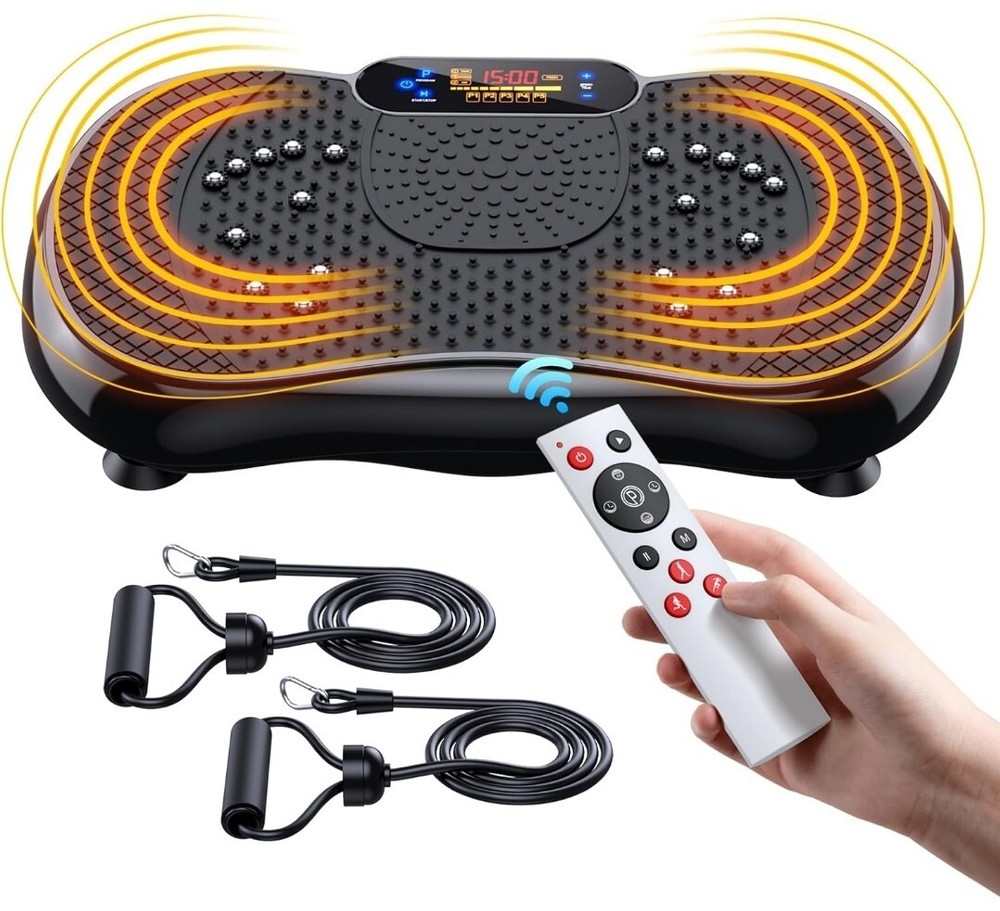 Vibration Platform Lymphatic Drainage Machine for Weight Loss Workout Black
