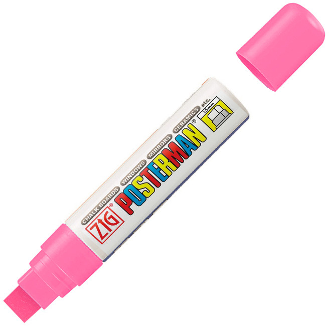 Posterman Acrylic (Waterproof) Broad Tip 15mm Flourescent Pink