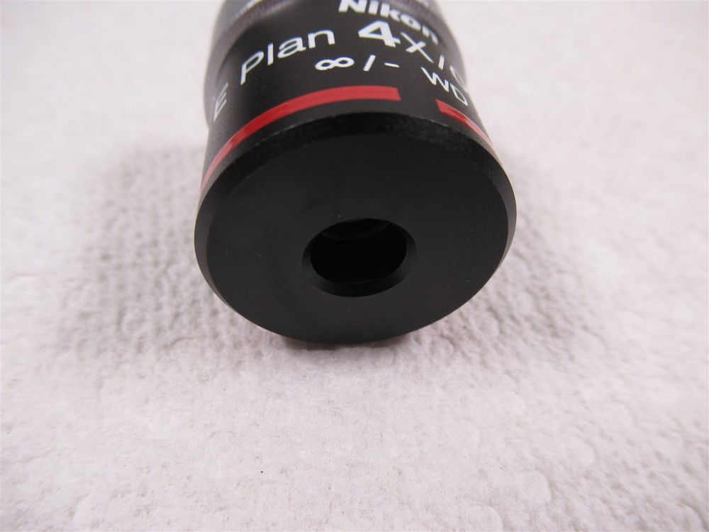 Nikon E Plan 4X Microscope Objective Lens Eclipse E200 Brightfield Microscopy
