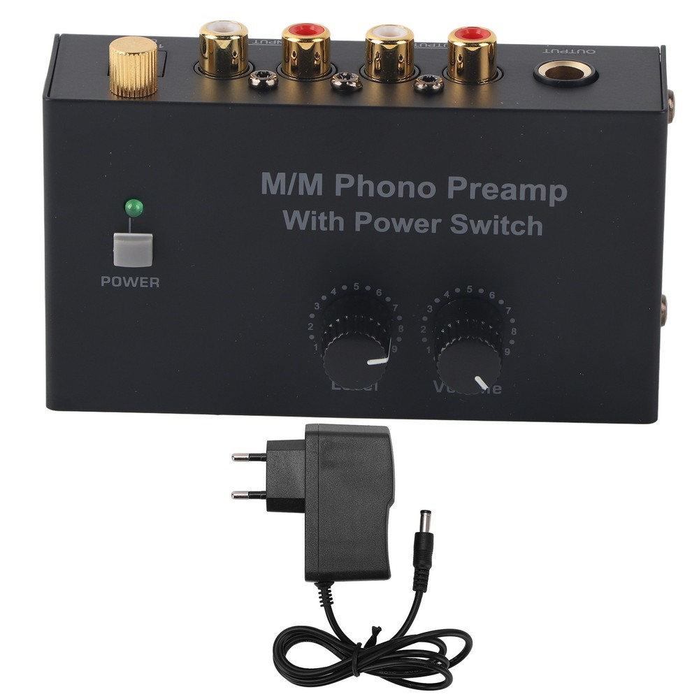 Compact Metal Phono Preamp Turntable Volume Control Device For Audiophiles