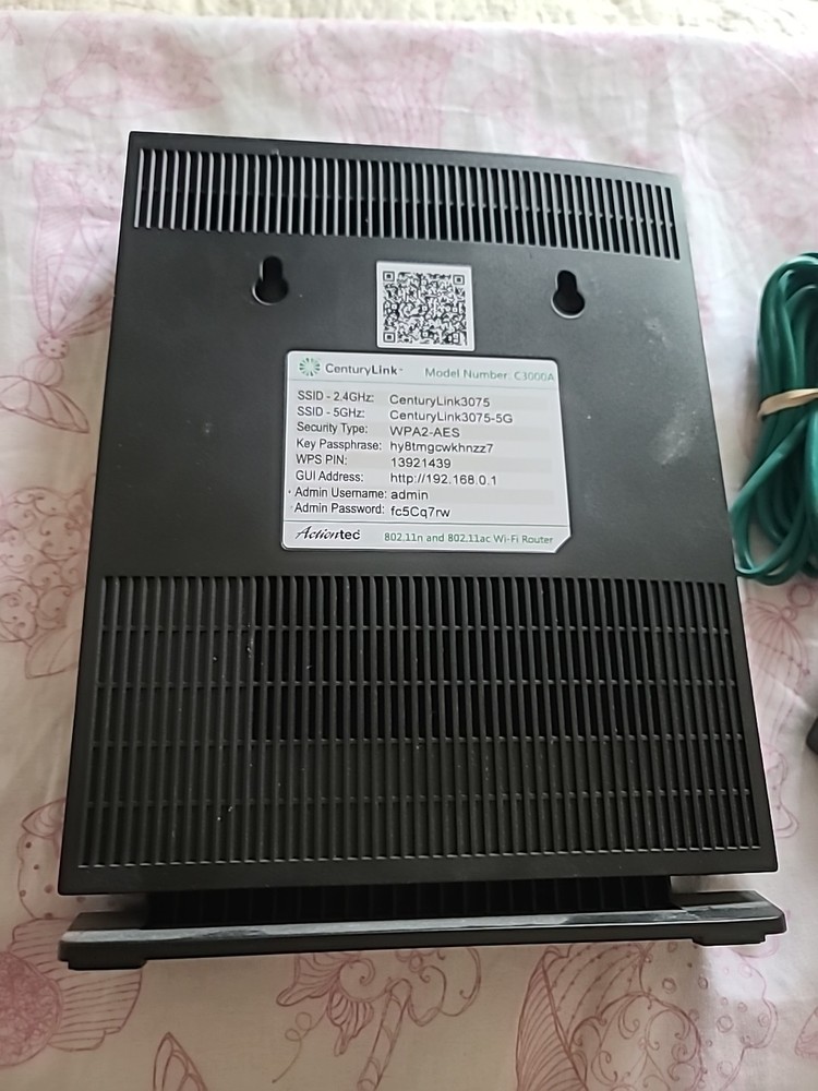 CenturyLink Actiontec C3000A DSL Modem Wireless Router with power adapter