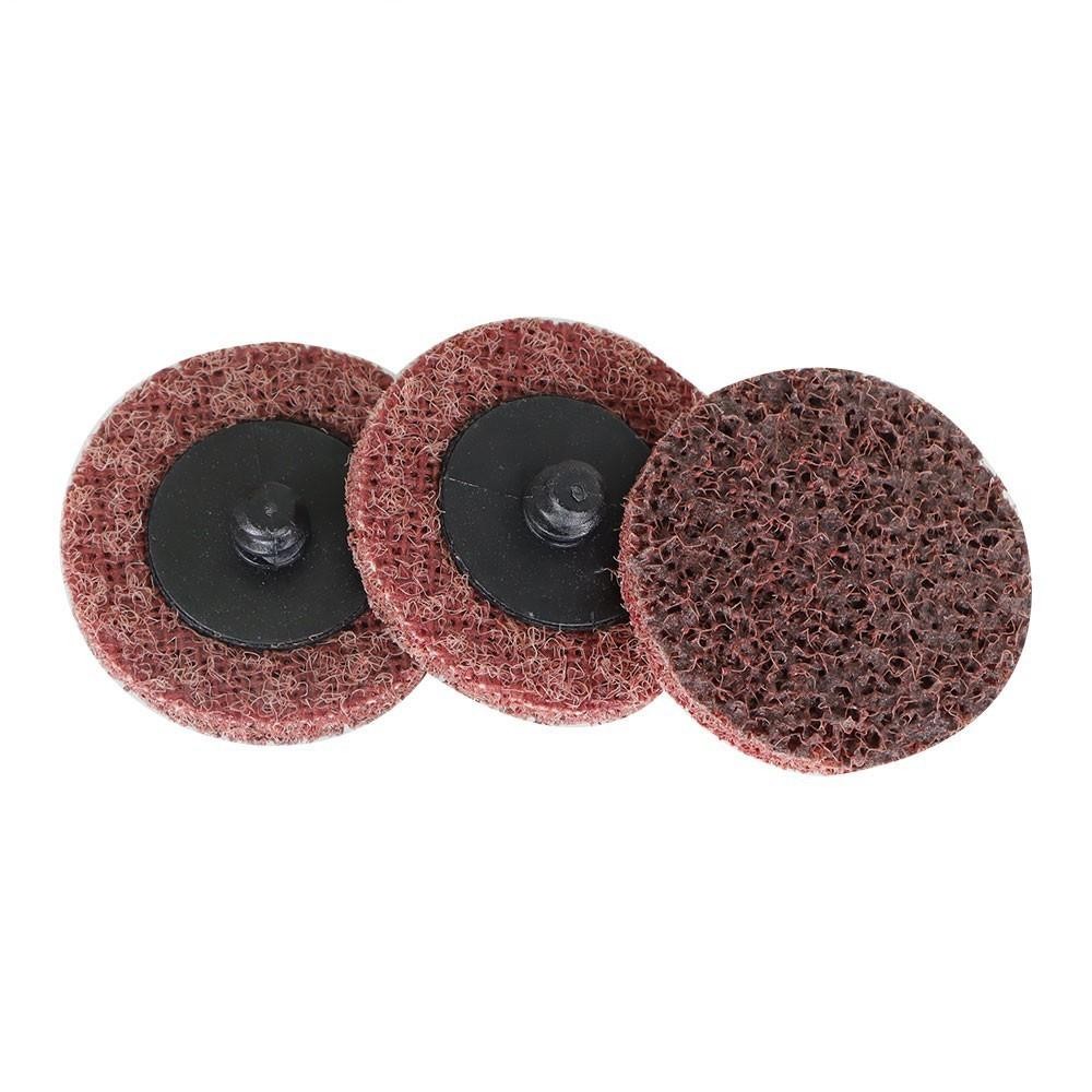 50 Pack 2" Medium Surface Conditioning Discs Roll Lock Grinder Sanding Pads