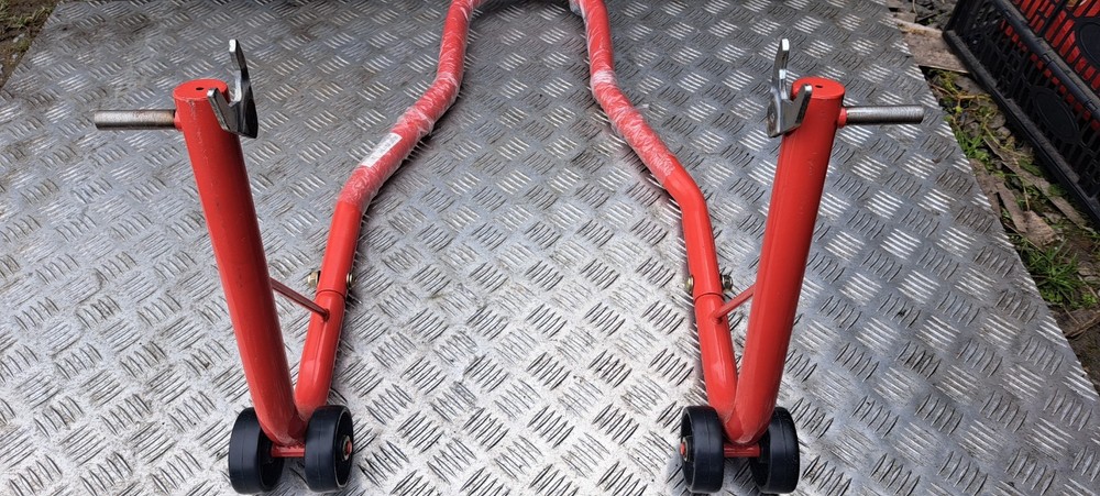 Motorcycle paddock stand.