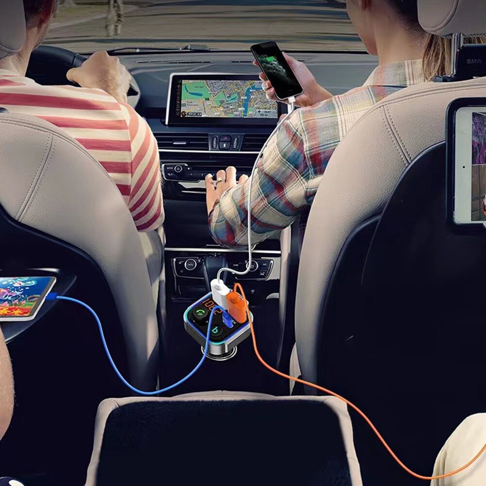 BT 5.0 FM Transmitter Type-C PD 30W QC3.0 Fast Charger MP3 Audio Player Car Kit