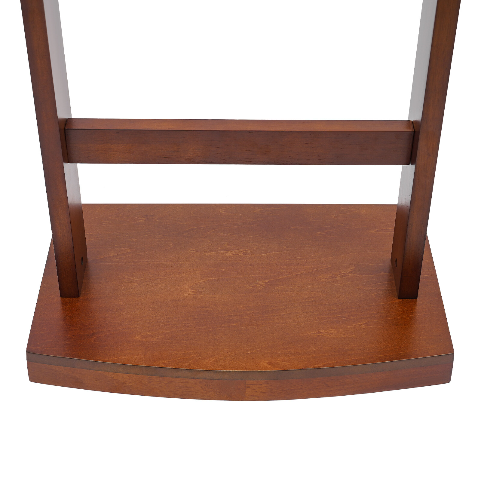Modern Wood Suit Rack Freestanding Clothing Valet Stand Brown For Home Indoor US