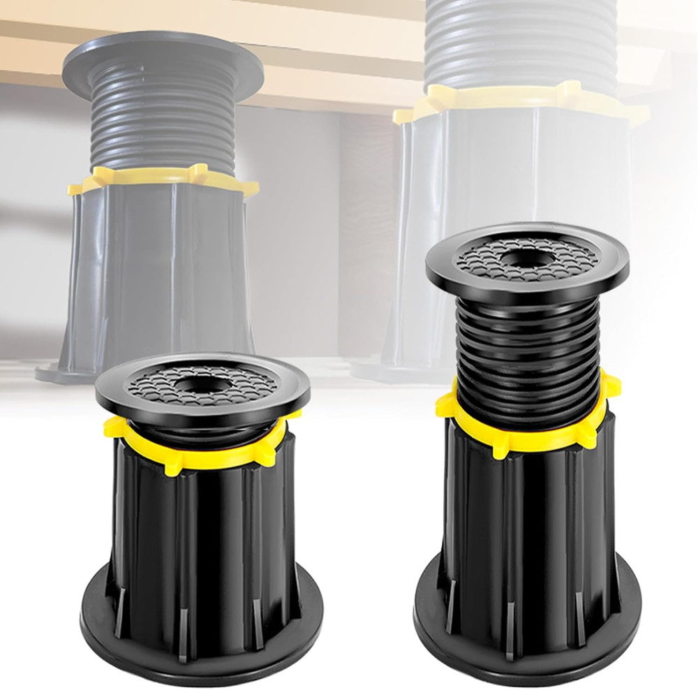 2-Pack Adjustable Height Bed Support Legs, Upgraded Bed Frame Support Legs, B...