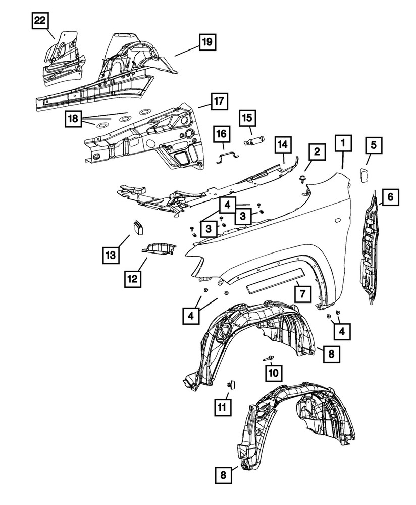 Genuine Mopar 1/4 Turn Locking Retainer 68034329AA