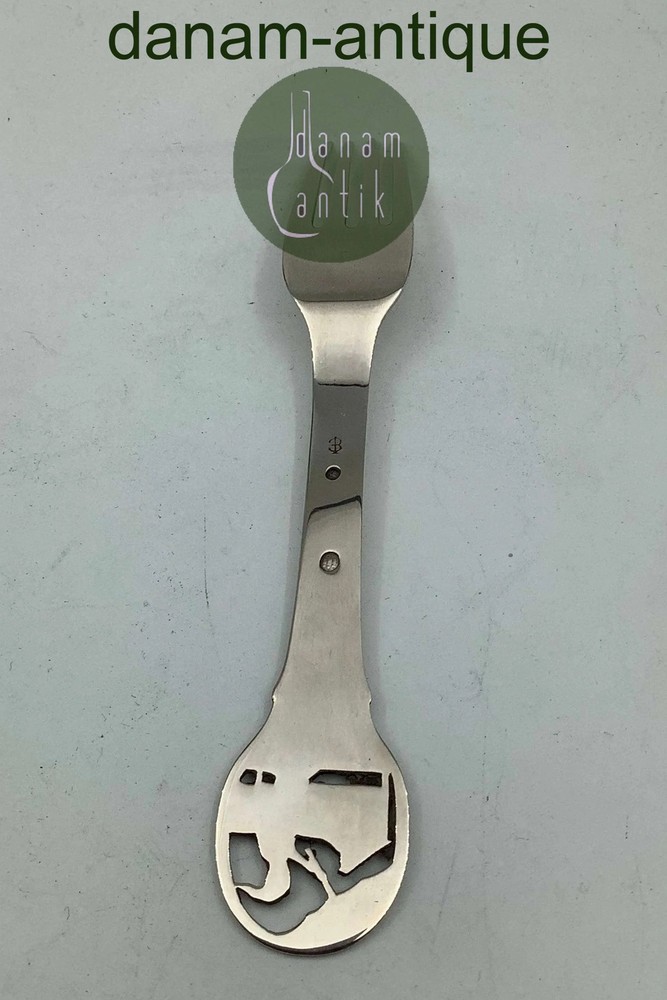 Children's fork in silver the Sandman
