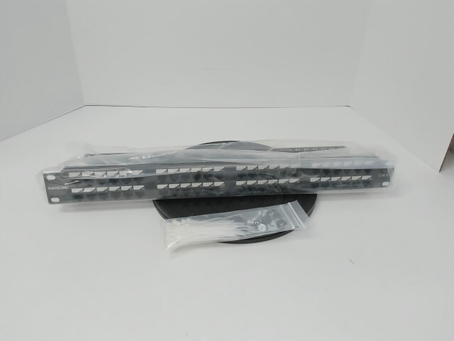 Intellinet Cat6 48-Port Patch Panel, 1U, Black
